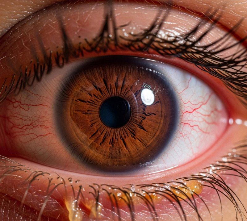 больной глаз